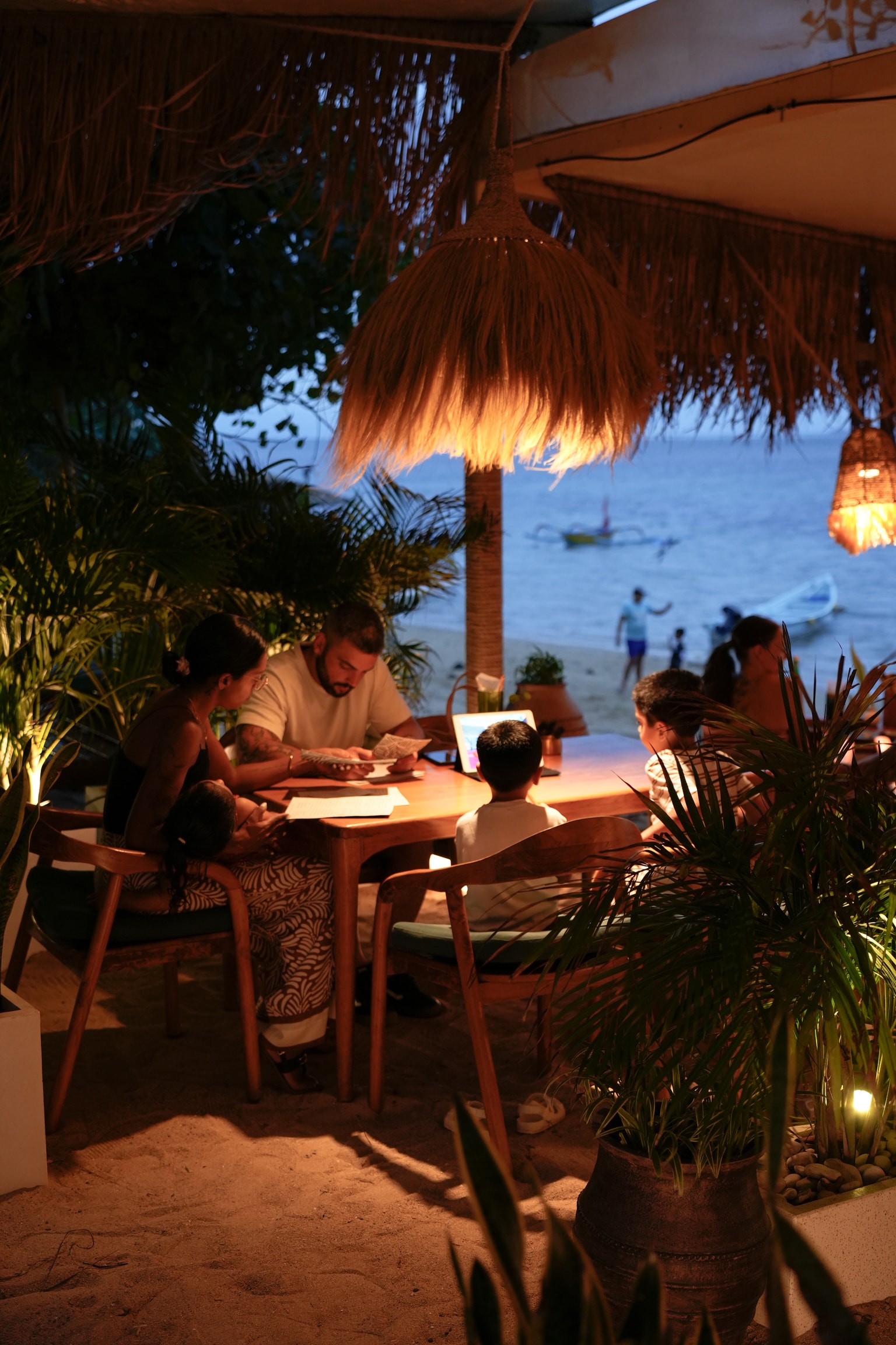 Evening atmosphere at Costa Beach Restaurant